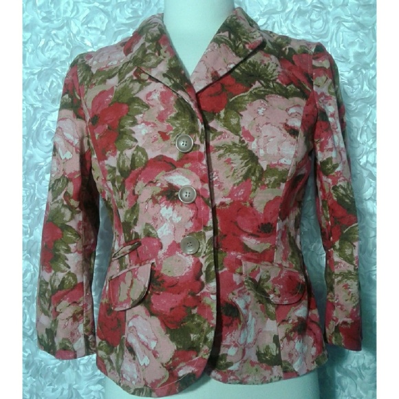 Ann Taylor Jackets & Blazers - ANN TAYLOR silk floral Blazer size 6P